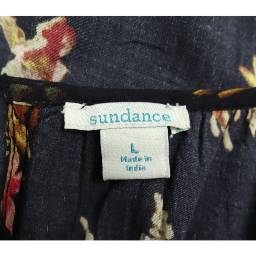 Sundance Women's Halima Floral Cupro Silk Midi Dress Sz L - Picture 4 of 7